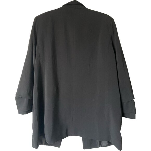 T Tahari Oversized Ruched Sleeve Blazer Black XL - Picture 2 of 6